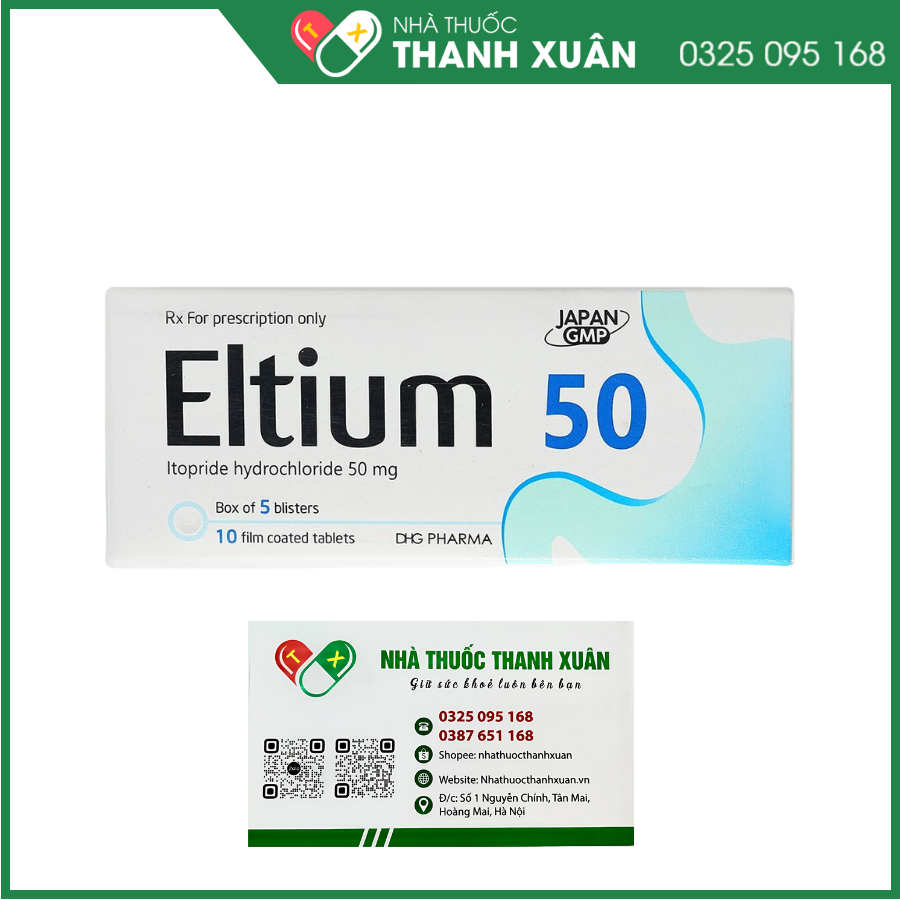 Eltium 50 trị triệu chứng viêm dạ dày mãn tính